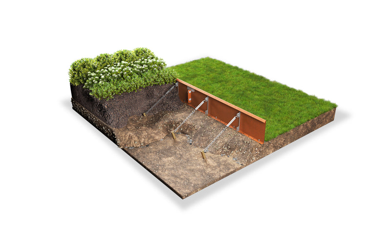 9.5" Height Rigid Steel Edging - Weathering