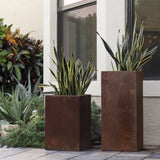 Corten Steel Column Planters