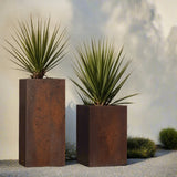 Corten Steel Column Planters