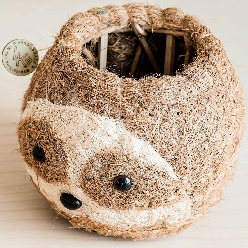 Two-tone Sloth Coco Coir Planter - Handmade Planters