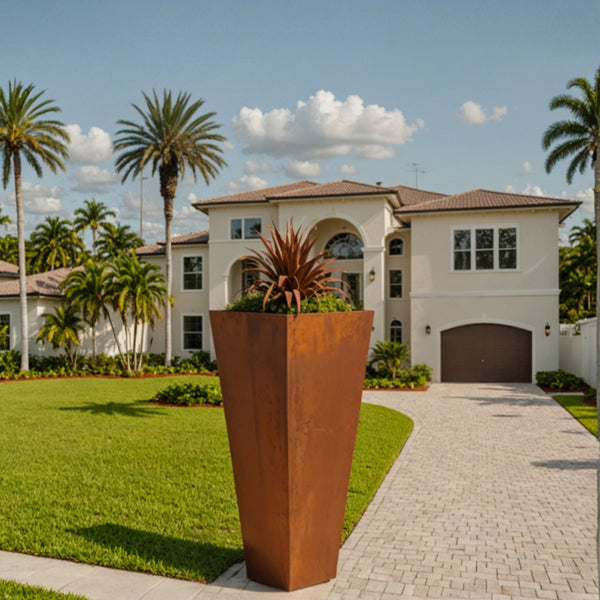 Corten Steel Tapered Planter